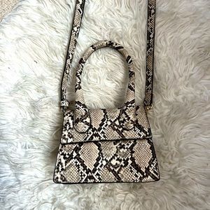 Faux Snakeskin Crossbody